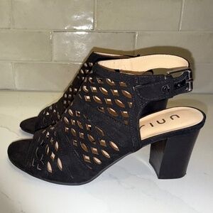 UNISA Black Suede Ankle Bootie, Size 7.5